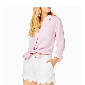 Lilly Pulitzer White Buttercup Shorts 5 inch size 16